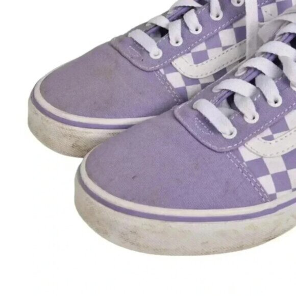 Vans Youth Old Skool Girls Checkerboard Purple & White Checker Lavender Size - Picture 6 of 6